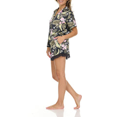 Flora Nikrooz Ladies Satin Pyjama Set in Black