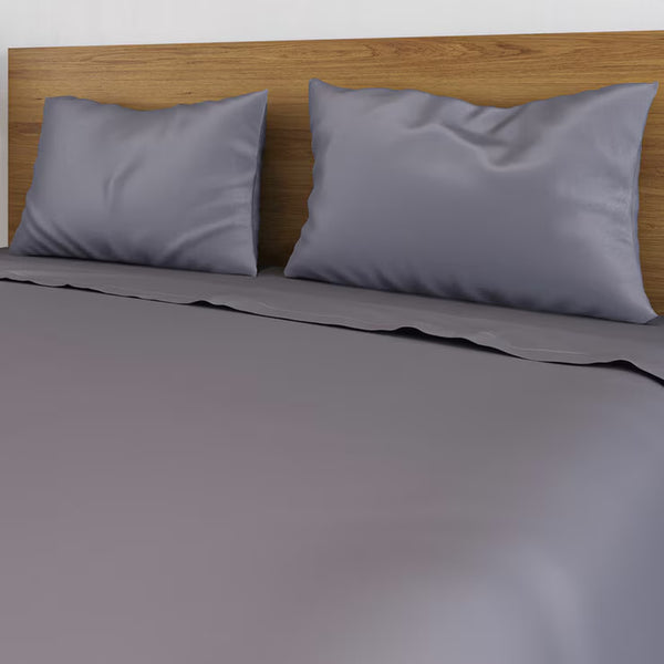 Panda 100% Bamboo Dark Grey Flat Sheet in 4 Sizes
