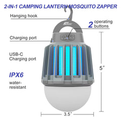 Wisely Rechargeable Mosquito Zapper & Lantern (3 Pack)