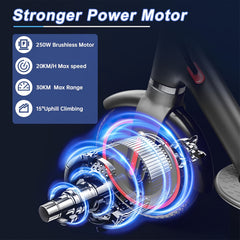 Adult Electric Scooters, T4 Adult Electric Scooter, 8.5-inch Solid Tires, 30-kilometer Range, 3 Speed Modes, Foldable Electric Scooter with APP, for Adult