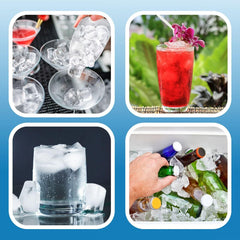 4 x Set of Ice Cube Tray with Lid Jelly Maker Ice Cube Tray | Non-Spill Stackable Lids - Ice Mould Dishwasher Safe BPA Free- 25.5cm Long, 11.5cm Wide, and 3cm deep
