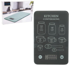 Envenzo Kitchen Scales With LCD Display Tempered Glass Battery Operated with Easy Measurements Conversion Scales for Cooking and Meal Prep, Electronic Digital Scales