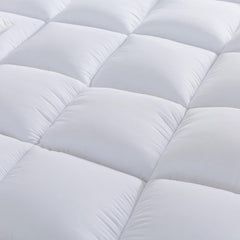 Luxury Mattress Topper Extra Thick 4-Inches / 10cm Deep | Fitted Bed MattressesToppers with Soft Fiber | Single Double King Super King Small Double Sizes Bedding Size