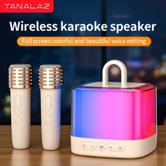 Mini K32 Karaoke Machine with Wireless Microphone, Portable Wireless Speaker, Party Lights, Gift for Birthday
