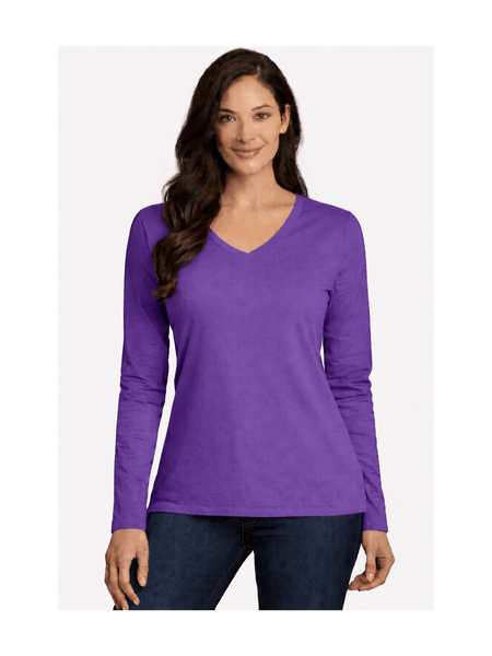 Ladies Womens V Neck Long Sleeve Plain Slim Fit Basic Top Stretchy T-Shirt 8-26
