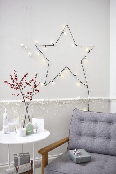 Command Decorating Clips, Pack of 20 Mini Hooks and 24 Small Strips, Transparent - Hanging Clips for Decorations and Fairy Lights, Wall Adhesive - Damage Free