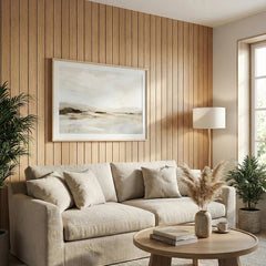 1pc 3D Imitation Wood Grain Grille Wall Panels, 300*40cm, Self-adhesive Vertical Stripe Wall Stickers, Peel and Stick, TV Background Decoration Stickers for Bedroom and Living Room, Kitchen and Bathroom Wall Renovation Stickers, Ideal for Renovating Livin