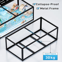 (Free 20L Random Color Paper Bedding)BUCATSTATE 120cm Hamster Cage 3.0 : Spacious Stackable Metal Cage For Dwarf And Syrian Hamsters, Gerbils, And Mice-Easy Top Access And Quick Assembly