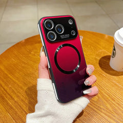 Phone Case - High-End Gradient Color Magnetic Glass Phone Case for Large Windows, Compatible with Iphone 17, 16, And 15 Pro Max, Featuring Wireless Charging And Complete Shock Resistance
