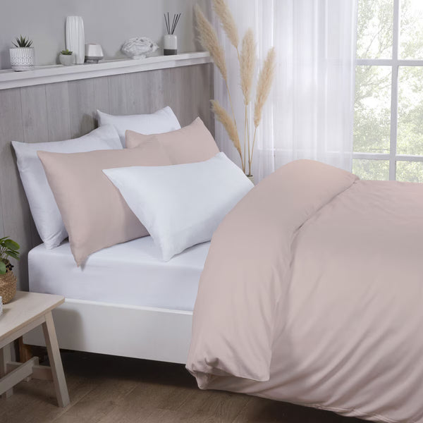 Purity Home Green Easycare 400TC Duvet Set in 3 Colours, Single