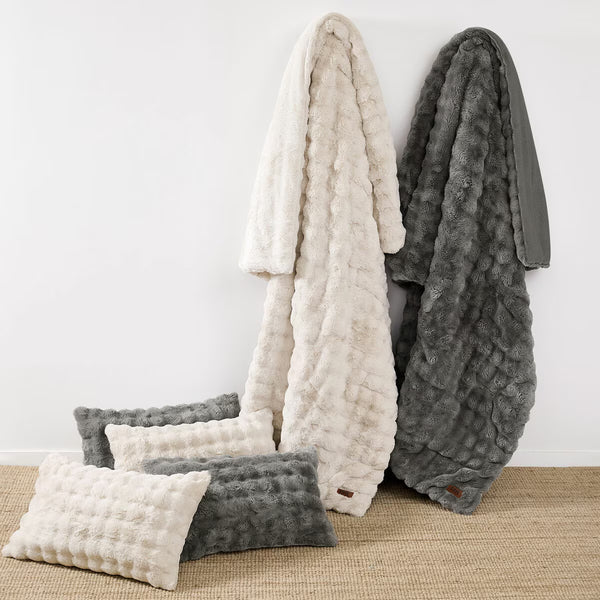 FRYE Faux Fur 3 Piece Comforter Set, in 2 Colours