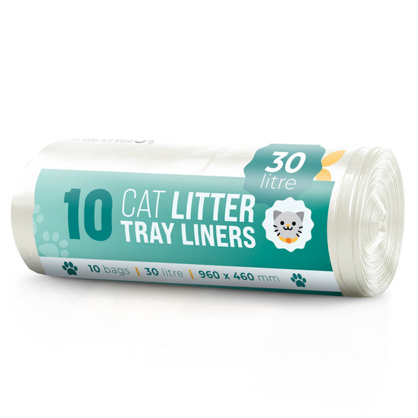 Ecobag Cat Litter Tray Liners - 30L - Heavy Duty Cat Litter Bags, Recycled Litter Liners, Durable Cat Tray Liners Easy to Dispose