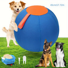 Large Inflatable Herding Ball with Pump - Heavy-Duty Dog Ball with Air Pump for All Breeds, Durable Indoor/Outdoor Play, Training & Herding Games, Easy Inflation, No Batteries/Electricity Required, Safe for Puppies & Adult Dogs, Large Dog Ball for F