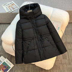 Women's Winter Coat - Thickened Warm Mid-Length Jacket with Full-Zip Closure, Waist-Hugging Slim Fit & Pockets - Elegant Cold Weather Outerwear for, Parties, Travel - Durable Long Sleeve Coat (Machine Washable) In Green, Winter Jacket for Women,