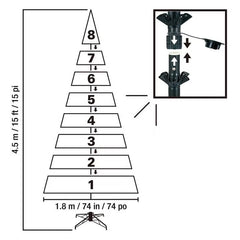 15Ft (4.6M) Pre-Lit Aspen Artificial Christmas Tree with 6,000 Colour-Changing LED Lights