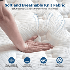 Double Mattress 4FT6 (135x190x28cm) 2000+ Pocket Springs & Memory Foam 7-Zone Ortho Support Reinforced Reduction Medium Firm (H3) Fits Super King Bedding 45cm Rolled Box (Christmas, Halloween, Valentine's Day Gifts) 200-Night Trial Christmas Gift Pocket S