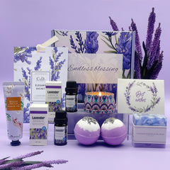 Pamper Birthday Gifts for Women, Unique Friend Gifts for Her, Lavender Self Care Get Well Soon Gifts Set for Mum Sister Wife, Spa Bath Set Bath Bombs Present, Christmas Valentines Mothers Day Gift Box