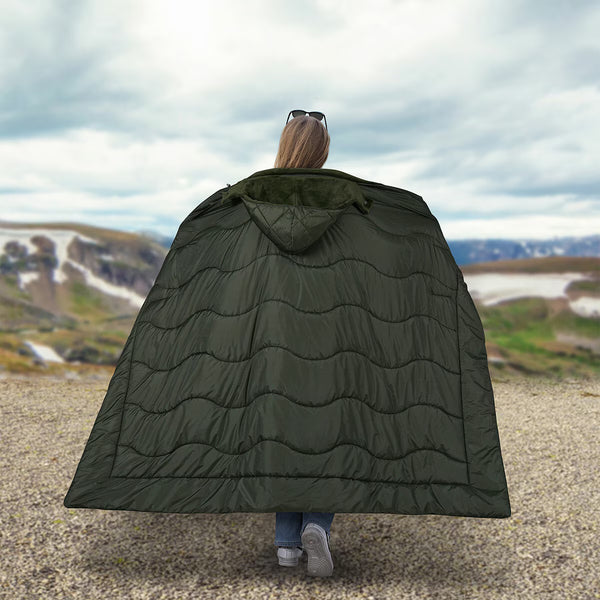 Below Zero Outdoor Wearable Blanket, Blue
