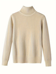 Women's Elegant Casual Cardigan Sweater-Long Sleeve,, High Collar, Keep Warm, Stylish Top for Cold Weather