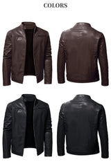 Men'S Biker Jacket for Fall Winter