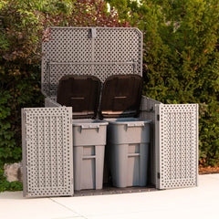 Lifetime 5Ft X 3Ft (1.5 X 0.9M) Horizontal Wood Look 1,300 Litre Storage Shed - Model 60350