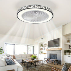 49cm Ceiling Fan with Light And Remote Control, Dimmable 3 Color Changing LED (3000K-6000K) Ceiling Fans with Lights, 6-Speed Ultra-Quiet Reversible DC Motor Ceiling Fan, Modern Fan Light for Bedroom, Living Room, Kitchen