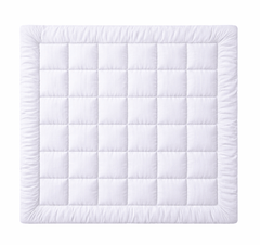 Luxury Washed Microfibre Seersucker Comforter Duvet Quilt – Soft & Lightweight All Season Bedding – White & Grey – Single, Double & King Size