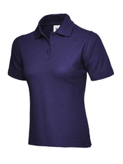 Uneek Clothing UC106 Women's Classic Short-Sleeved Poloshirt - Uniform, Casual or Office Wear | 50/50 Cotton Polyester | Plain Tee Top for Ladies, Side Vents