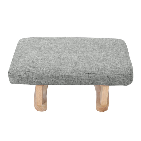 Small Linen Padded Stool Sofa Side Footstool Footrest Hallway Shoe Stool Living Room Bedroom Stool Seat