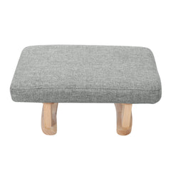 Small Linen Padded Stool Sofa Side Footstool Footrest Hallway Shoe Stool Living Room Bedroom Stool Seat