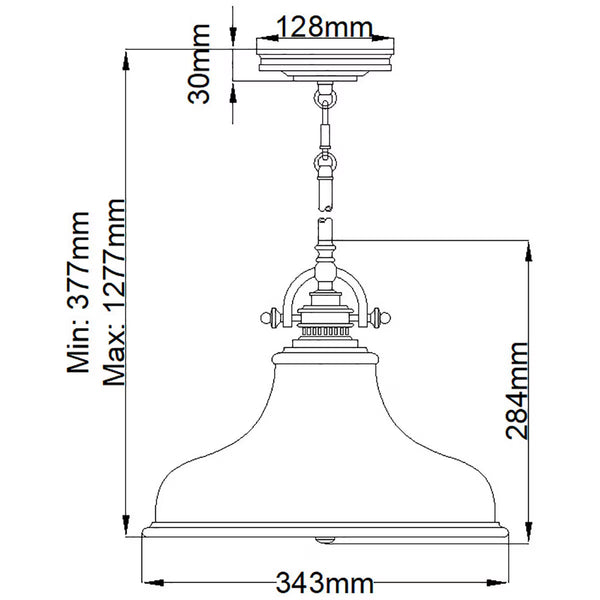 Quoizel Emery 1 Light Medium Pendant in 3 Finishes