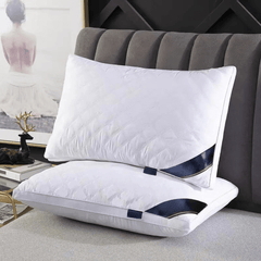 2pcs Luxury Neck Support Pillow - Five-Star Hotel Pillow Quality, High-Density Non-Collapse Core-Comfortable Relax, Deep Sleep Pillows