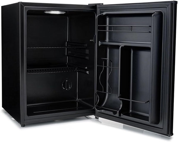 Subcold Cave60 LED Solid Door Beer Fridge for Wine & Drinks | Mini Chiller with Can Dispenser | 54 Cans (Black)