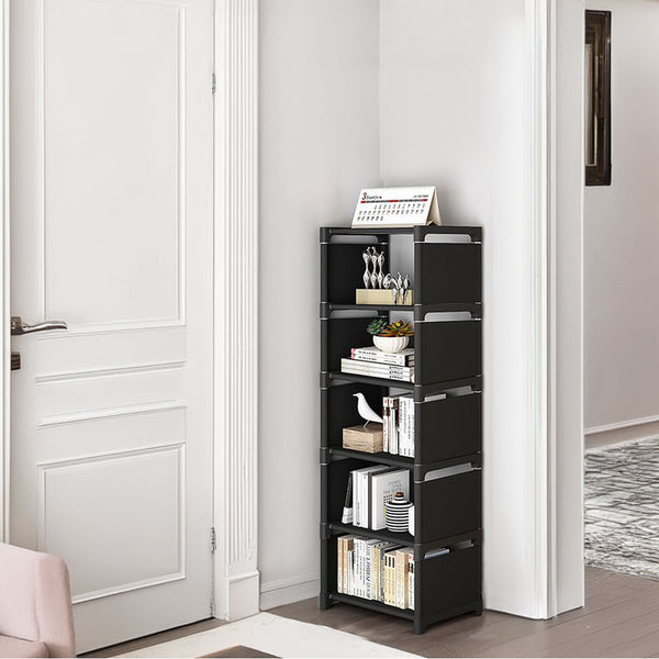 6/ 7/ 8 Tiers Metal Shoe Rack, Vertical Tall Narrow Shoe Rack Sturdy Free Standing Metal Shoe Shelf Storage Organizer, Multifunctional Shoe Cabinet, Space-saving Shoe Stand, Large Capacity Footwear Holder Corner Shoe Storage Rack for Closet Bedroom Entryw