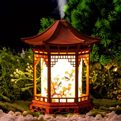 Chinese-Style Mini Humidifier & Night Light - USB- Portable Cool/Dry Mist Air Humidifier with Traditional Pagoda/Tortoise Design, ABS Quiet Operation for Home, Office, Car, - Ideal Gift for & (USB-, Humidifiers for Bedroom