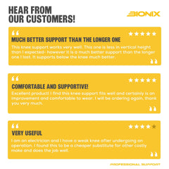 Bionix Knee Support with Open Patella - Adjustable Knee Brace for Arthritis, Sports Injury, Meniscus Tear, Joint Pain, ACL, Runners Knee Support for Men and Women - Knee Brace with 3 Straps