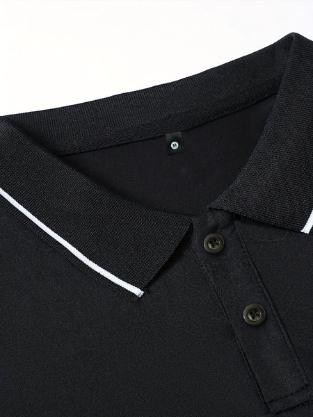 4pcs Set of Summer Lapel Men'S Polo Shirts Solid Color Short Sleeve Multicolor Golf Shirts Workwear Casual Athletic Wear Men'S Top