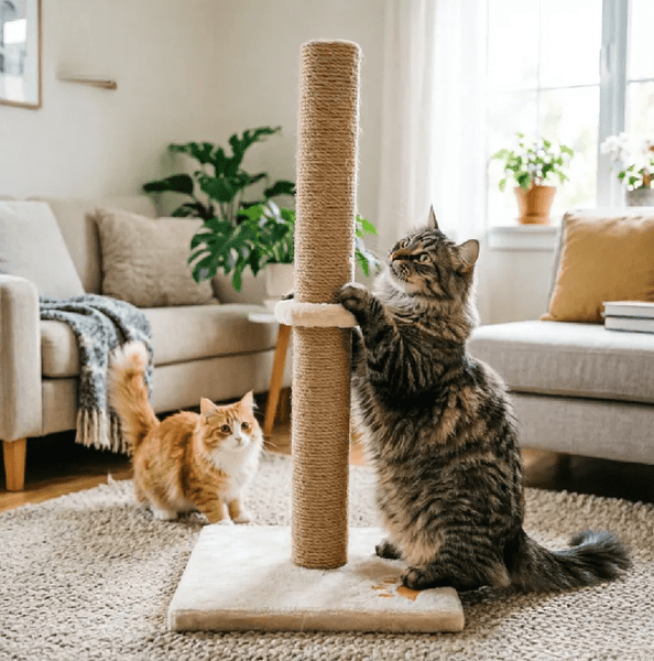 Cat Scratching Post 62CM Pole Scratcher Tree Scratch Post Woven Sisal Tall