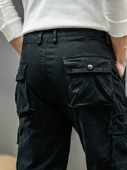 Men's Casual Cargo Pants, Multi-pocket, All-season American Street Style Loose Straight-leg Pants,  Blend, Machine Washable, Suitable for Casual Wear, Practical Workwear, Leisure Cargo Design, for Daily Outings and Travel