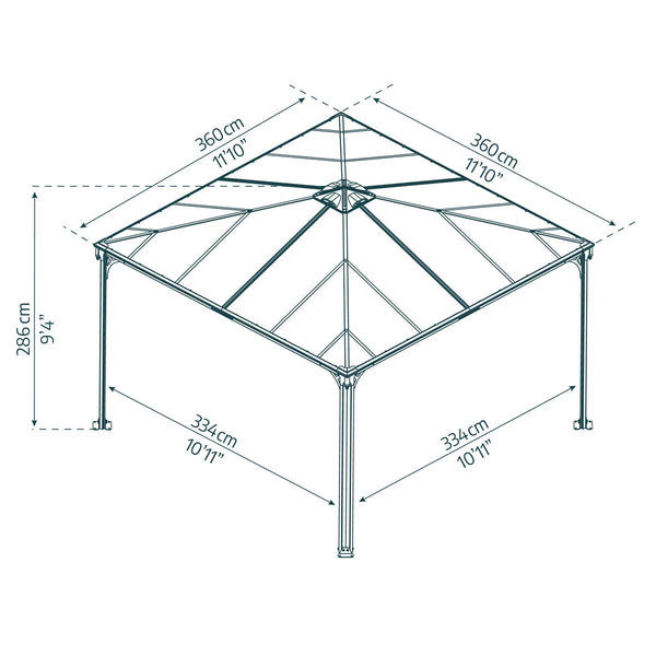 Palram Canopia Palermo 11Ft 9