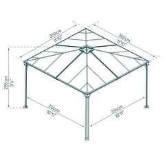 Palram Canopia Palermo 11Ft 9