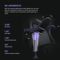 Anda Seat Kaiser Series 4 Large Gaming Chair, Grey Fabric