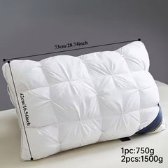Pack of 2 3D Sleep Pillow, Extra-Large Luxury Hotel-Quality Bed Pillows, Comfortable Pillow for Sleeping, White Standard Style Home & Hotel Use
