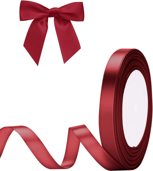 G2PLUS White Stain Ribbons - 22M Thick Fabric Gift Wrap Ribbons for Crafting, Wedding & Valentine'S Day Decoration