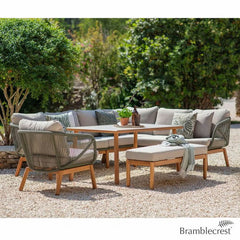 Bramblecrest Helsinki 4 Piece L-Shaped Patio Dining Set