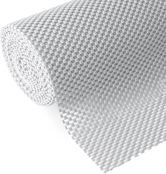 Shelf Liner, Non-Adhesive Roll Drawer Liners 12 Inches X 20 Feet, Non Slip Grip Durable Strong Clean, Shelving Liner for Kitchen Cabinets,Storage, Desks, Kitchenware, Tableware, Light Gray