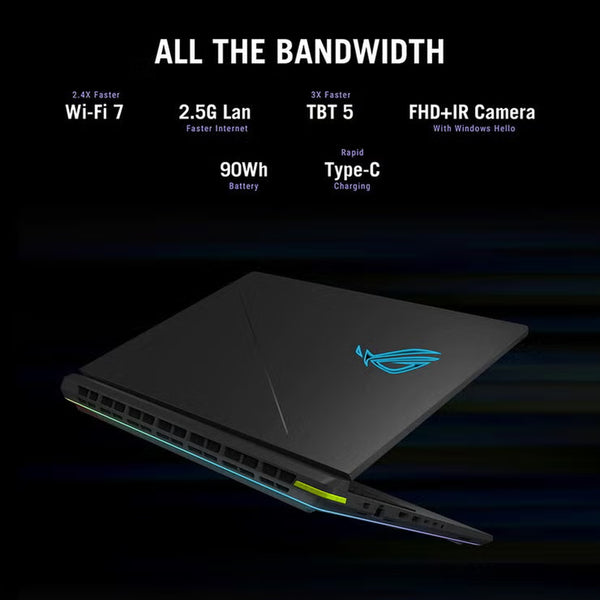 ASUS ROG Strix, Intel Ultra 9, 32GB RAM, 1TB SSD, NVIDIA Geforce RTX 5070 Ti, 18 Inch Gaming Laptop, G815LR-TT281W