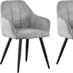 mcc direct 2x Faux Matte Suede Leather Dining Chairs Accent Chairs home & restaurants Adrian