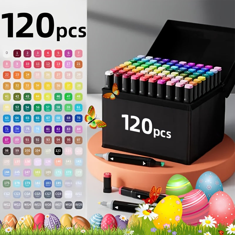 168/120/262/80 Color Double-ended Art Markers, Bright Colors, Smooth Blending, Very Suitable for Sketching, Illustration, Comics, Painting And Design Creation, Suitable for Professional Art Purposes And Art Projects, Art Tools, High-quality Markers