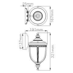 Feiss English Bridle 1 Light Exterior Wall Lantern